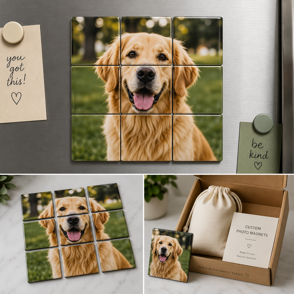 Custom Photo Puzzle Magnets